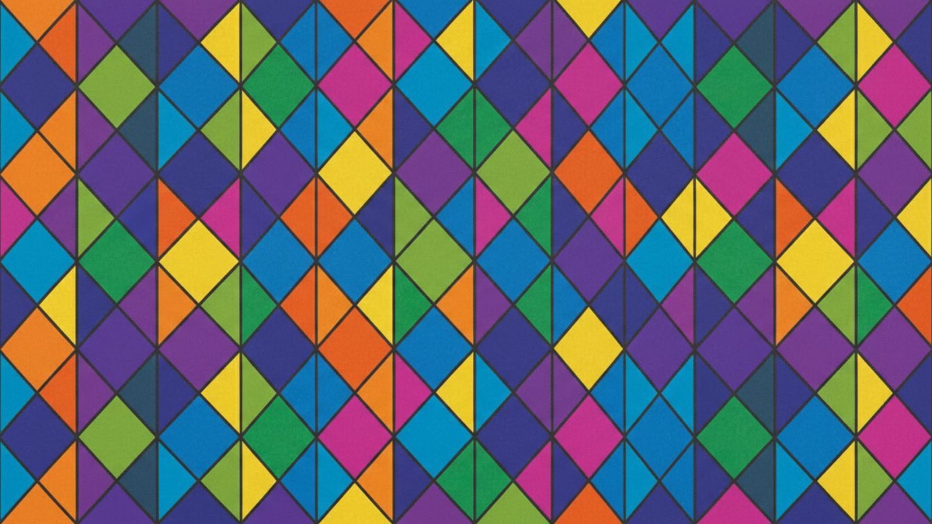 Motif géométrique en diamant tessellé sans joint aux couleurs vives, fond ecran audacieux, abstrait et moderne