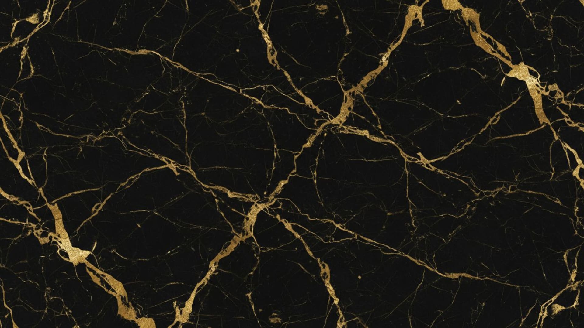 texture de marbre noir et or, fond ecran luxueux et élégant, motifs veineux à contraste élevé