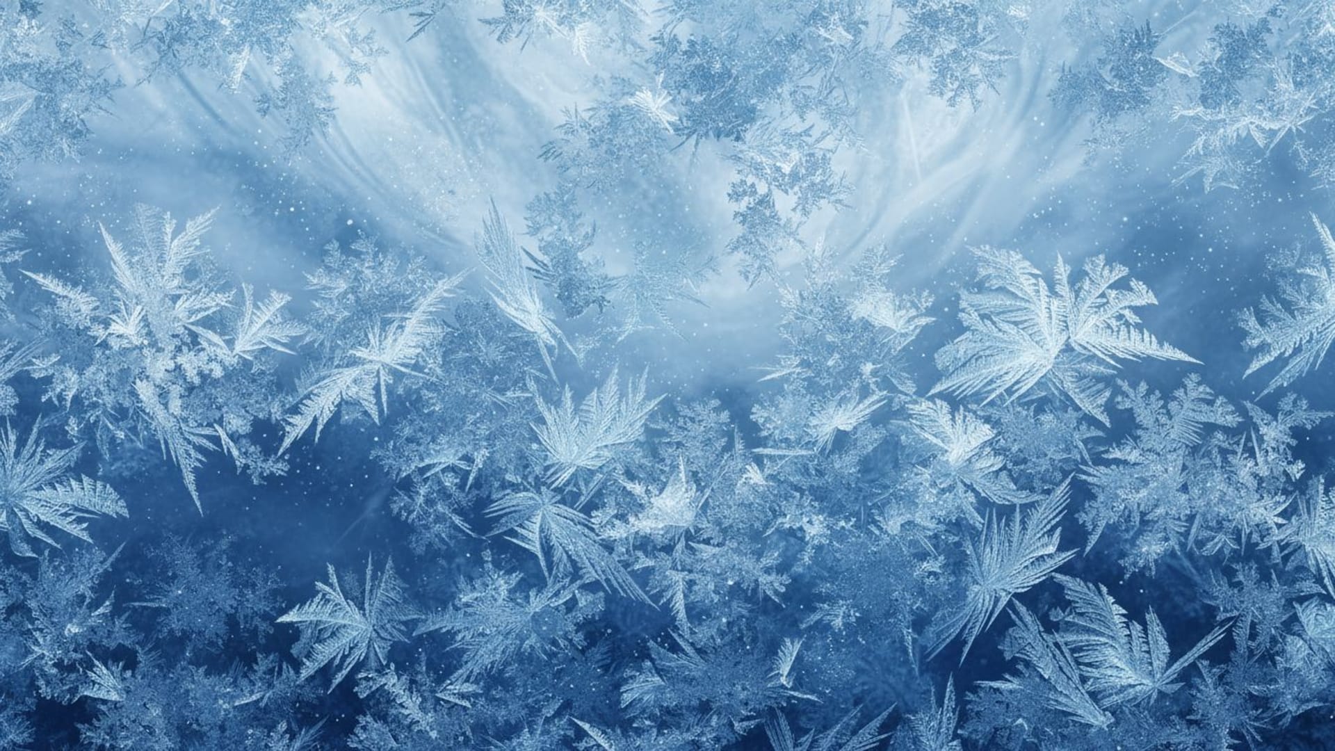 cristaux de glace paysage hivernal givré froid bleu blanc fond d'écran abstrait scintillant