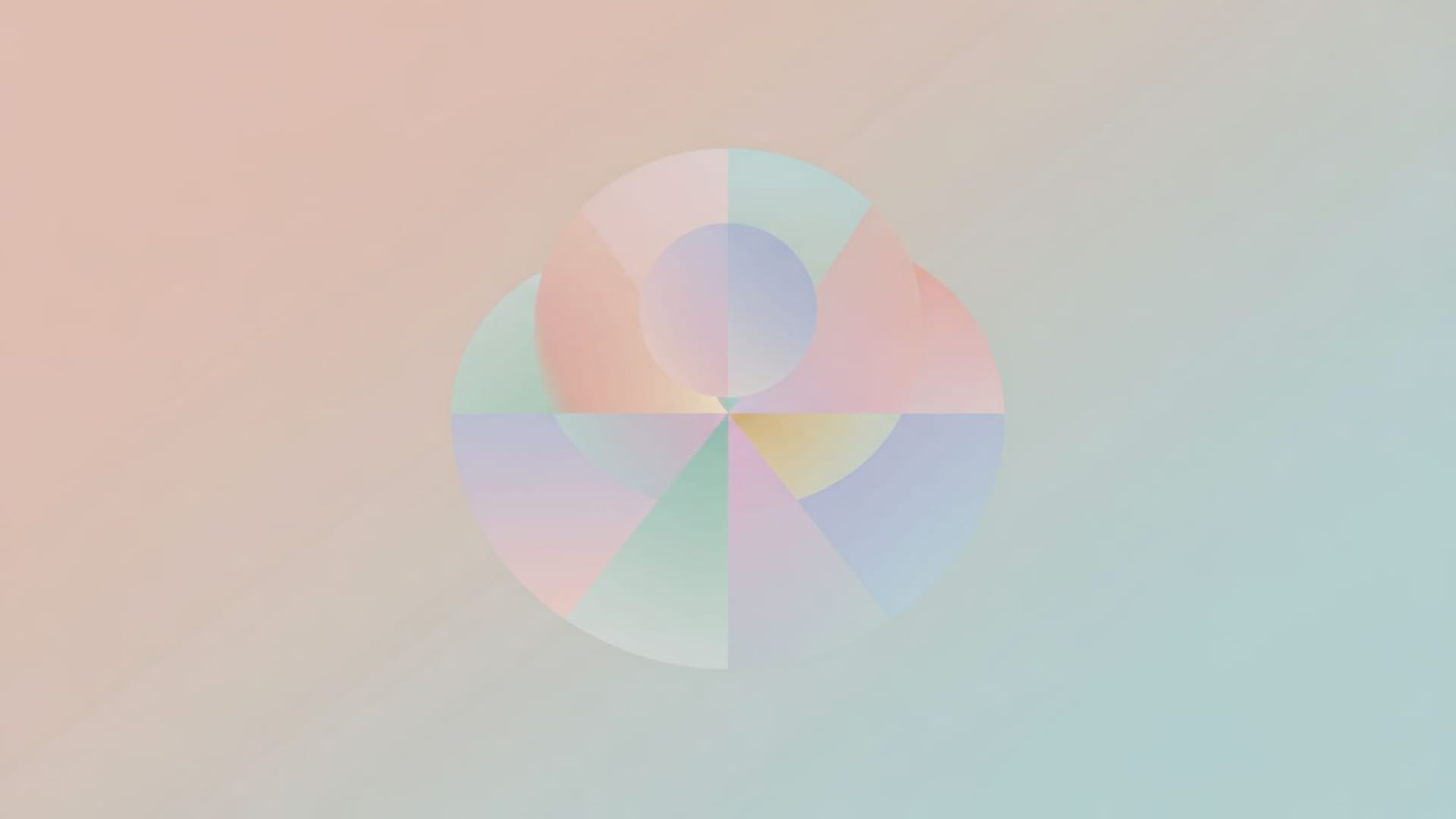 fond ecran pastel à gradient minimal aux tons doux formes géométriques abstraites simples apaisantes