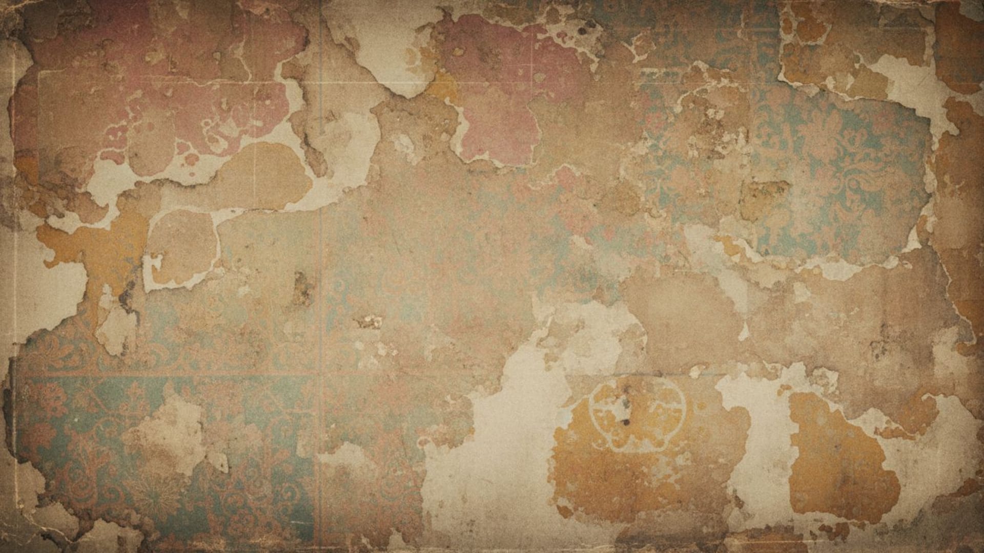 textures de papier vieilli en grunge avec un motif vintage poussiéreux, vieux film aux tonalités chaudes et tamisées