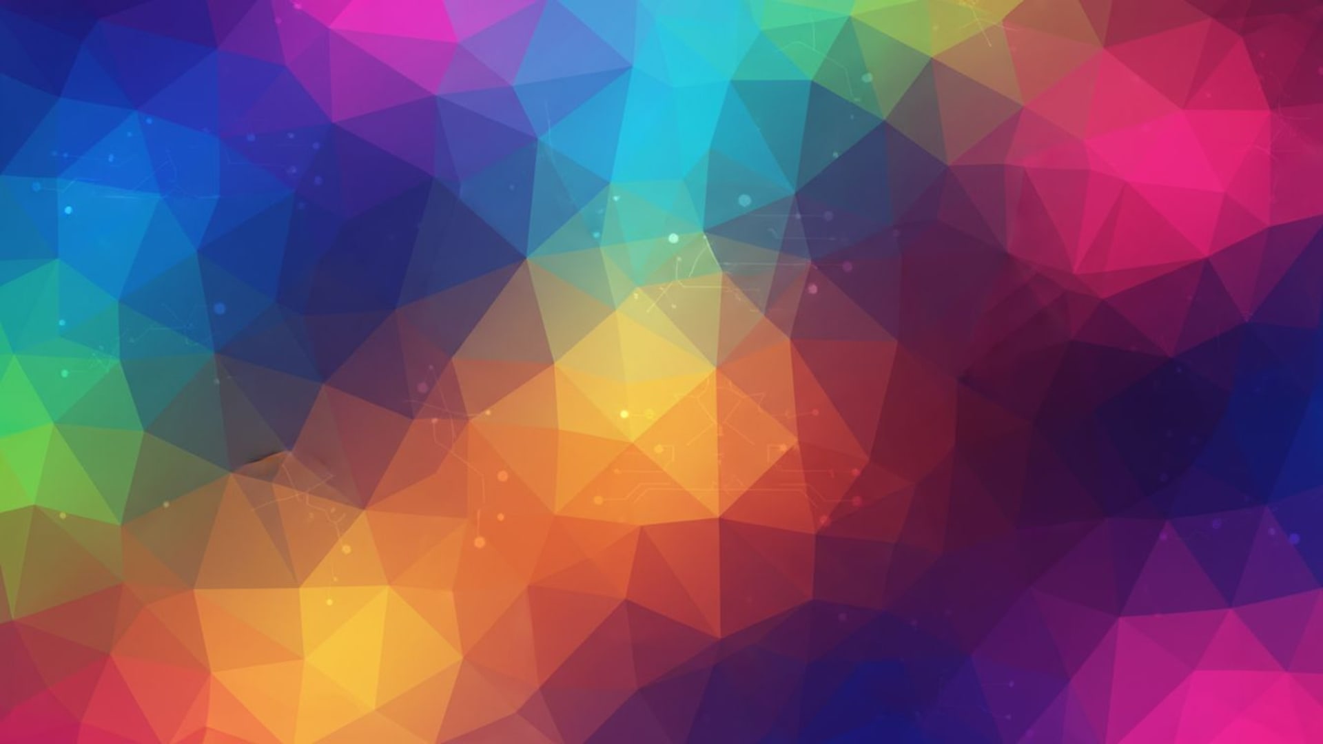 fond ecran de formes géométriques low-poly dégradé coloré esthétique moderne technologique audacieuse