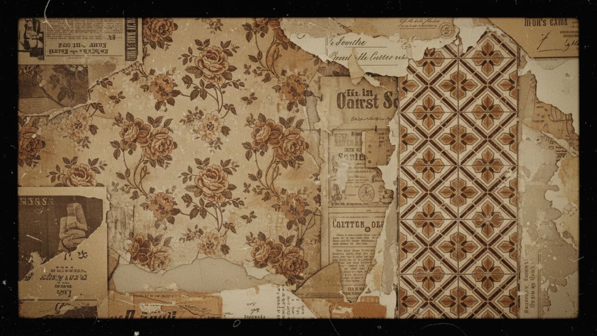 texture de film granuleux papier vieilli fond ecran carreaux vintage chaud sépia rétro classique ambiance cinématographique