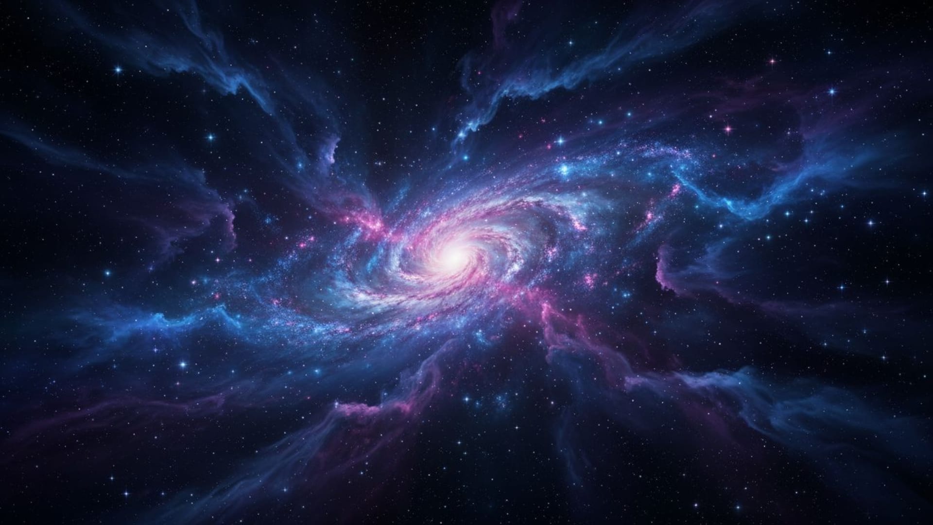 espace nébuleuse galaxie étoiles bleu foncé violet fond d'écran cosmique science-fiction art spatial lueur onirique