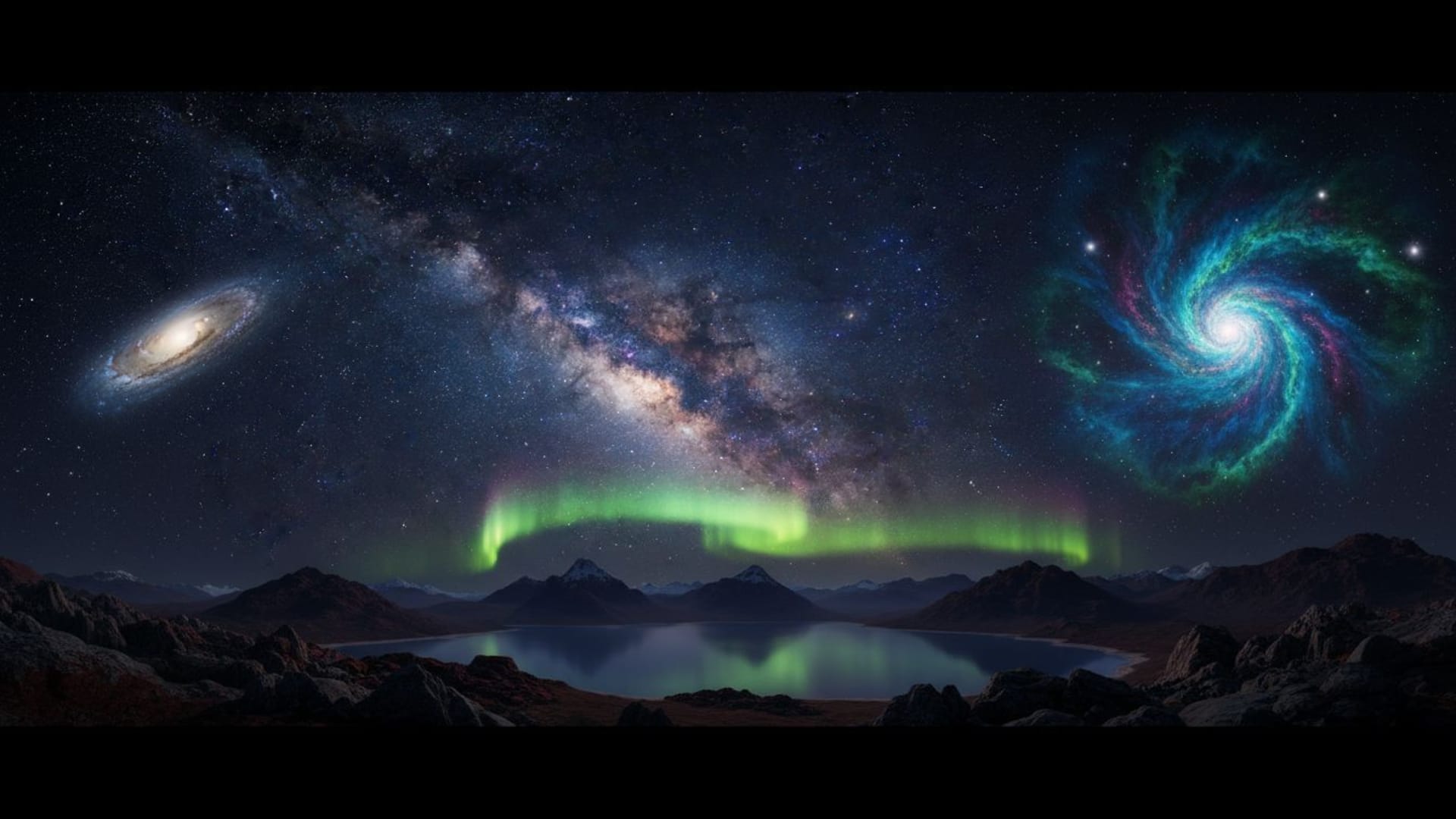 ciel étoilé galaxie cosmos espace profond nébuleuse aurore boréale voie lactée fond d'écran haute résolution