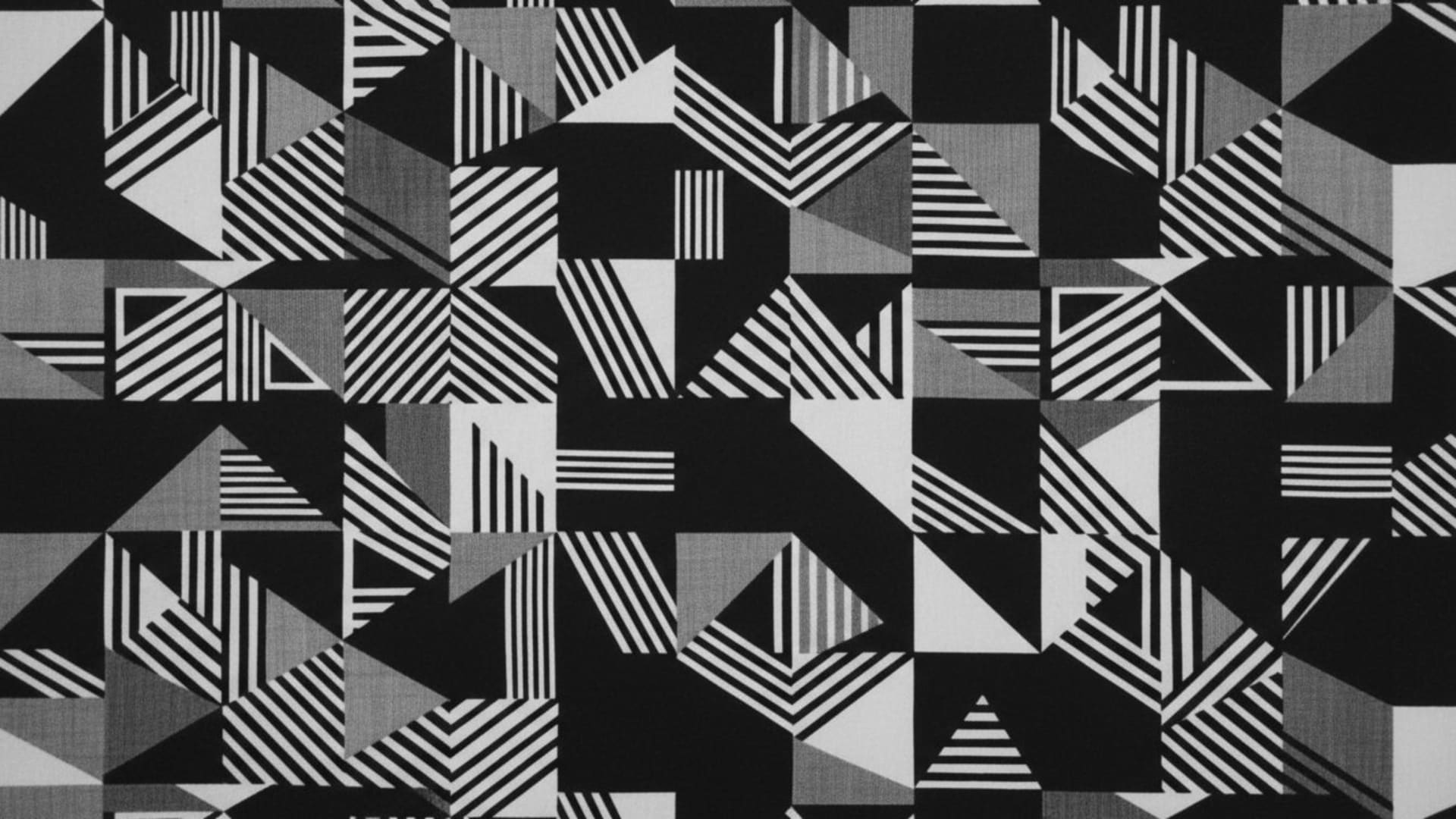 formes géométriques minimales lignes motifs monochromes noir blanc fond ecran contemporain