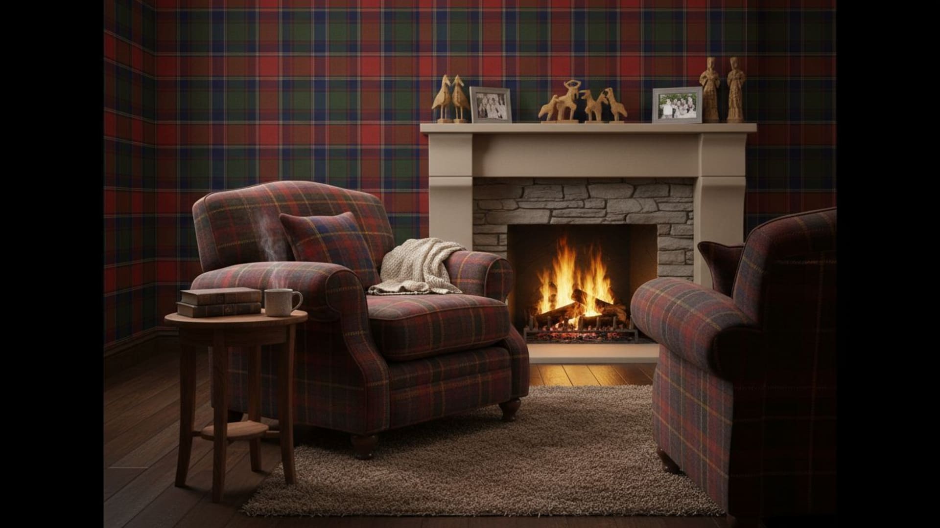 Texture de tissu en tartan douillet pour couverture chaude, décoration intérieure de maison, fond ecran