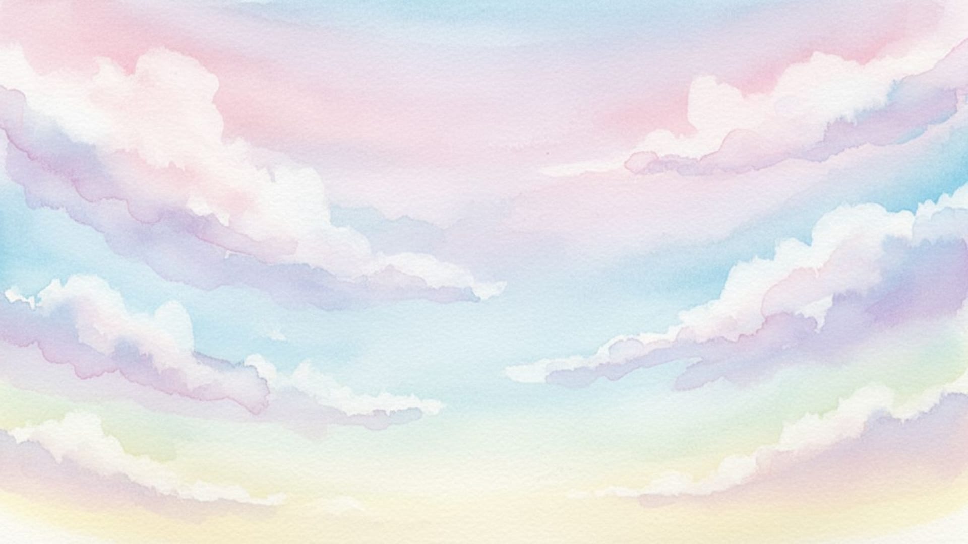 ciel en dégradé aquarelle nuages douceur pastel peinture fond ecran onirique lumière esthétique