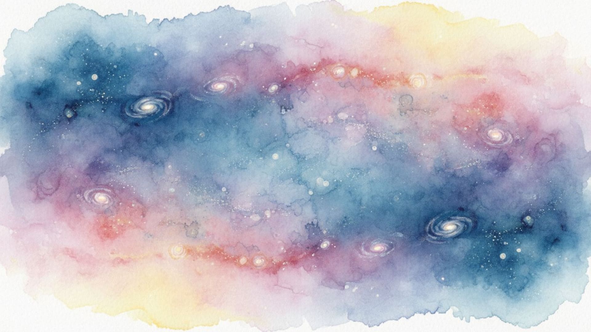 espace nébuleuse coups de pinceau aquarelle poussière cosmique galaxies fond ecran doux onirique