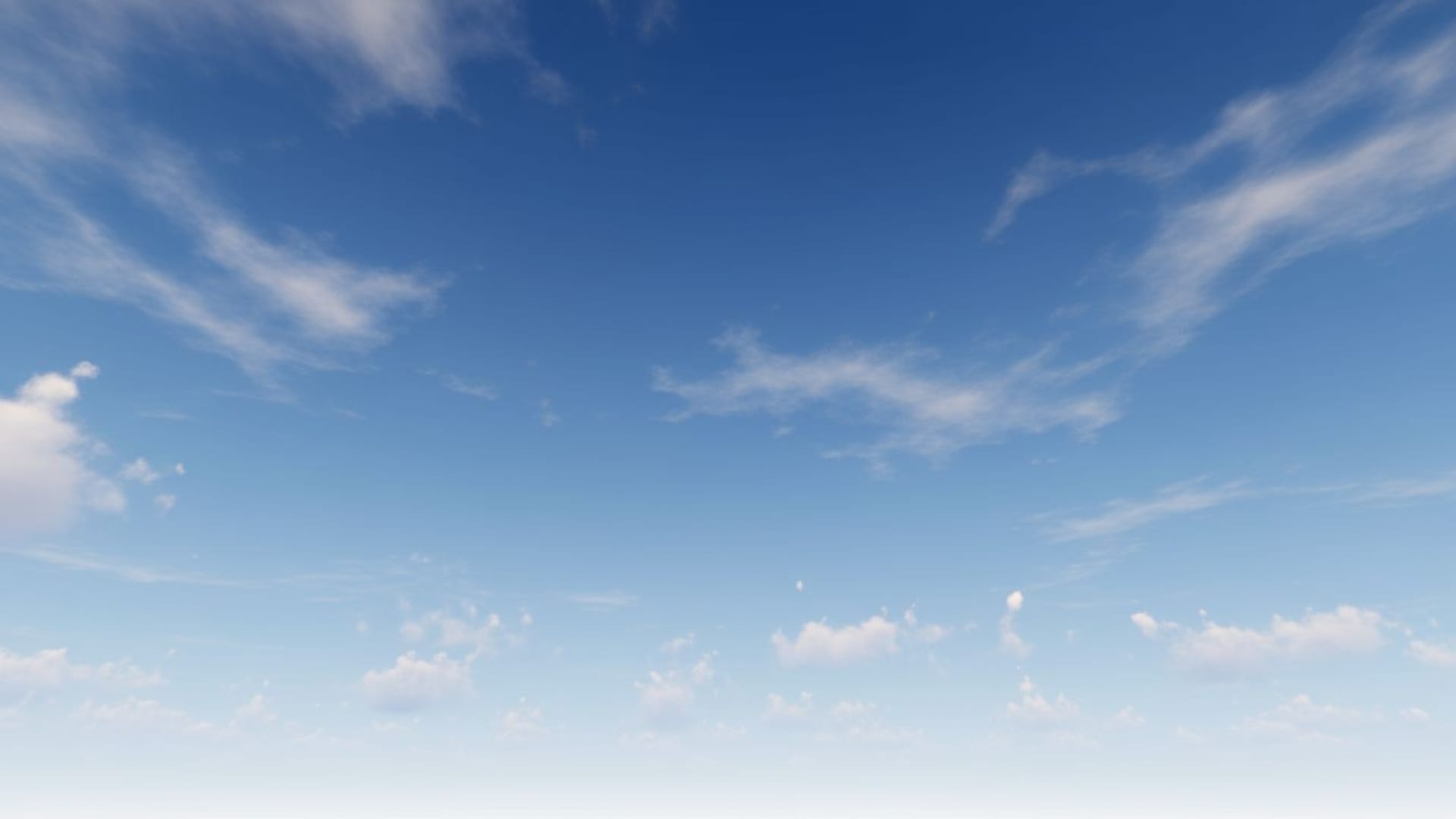 ciel bleu vif avec nuages dégradé doux fond ecran aéré léger minimal