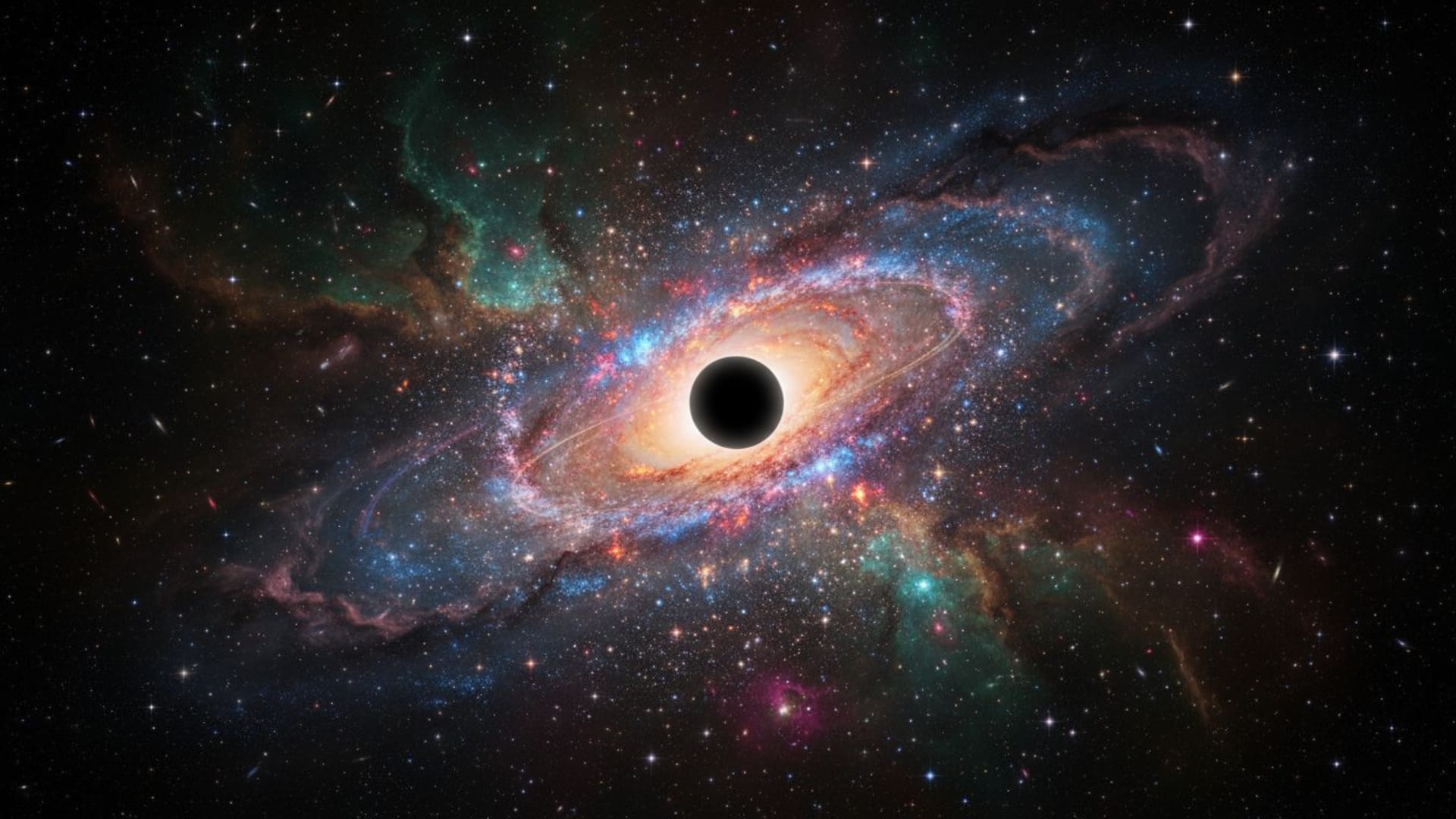 étoile centrale galactique trou noir espace fond d'écran amas d'étoiles vide cosmique espace profond