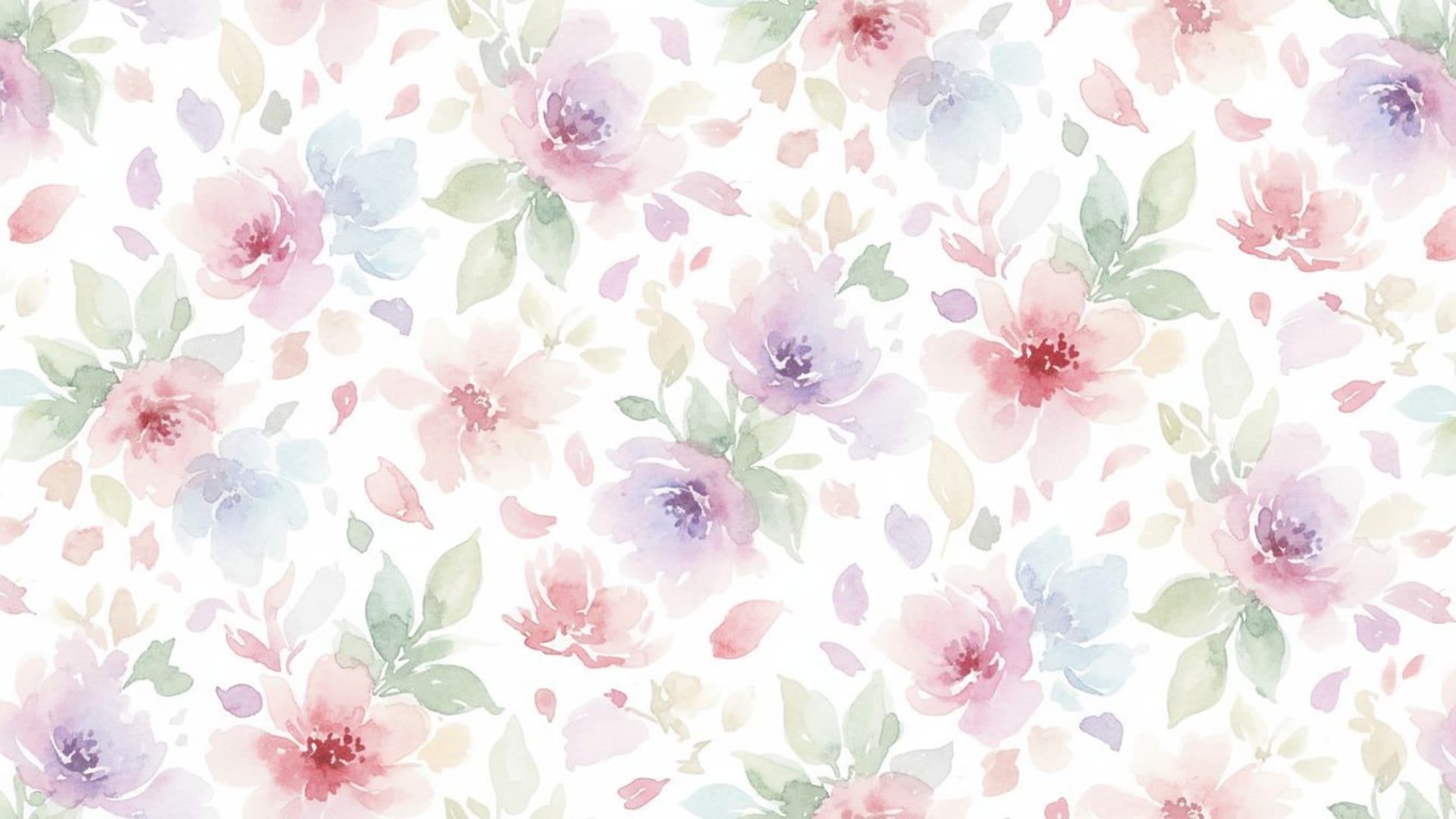 motifs floraux délicats en aquarelle avec pétales aux dégradés doux et fond élégant