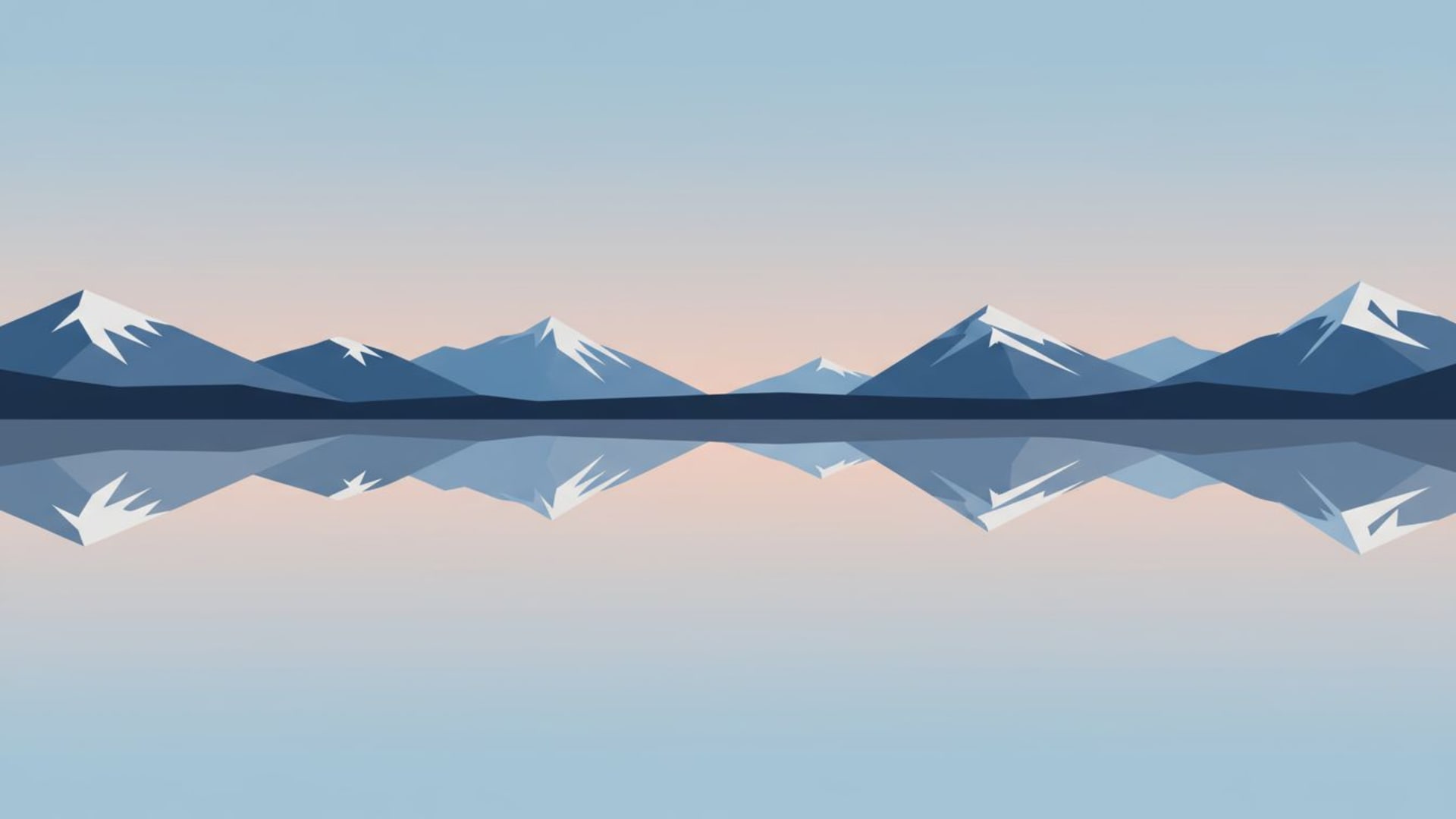reflet tranquille d'un lac montagnes ciel clair design de fond ecran minimaliste