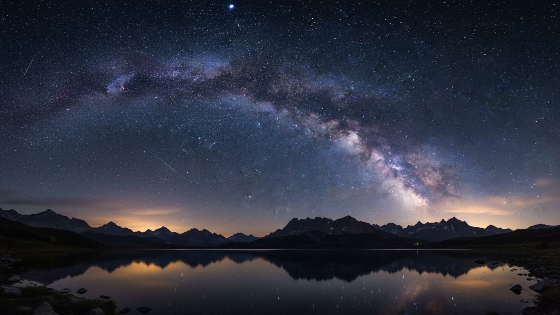 vue étoilée du ciel nocturne galaxie voie lactée constellations scène onirique