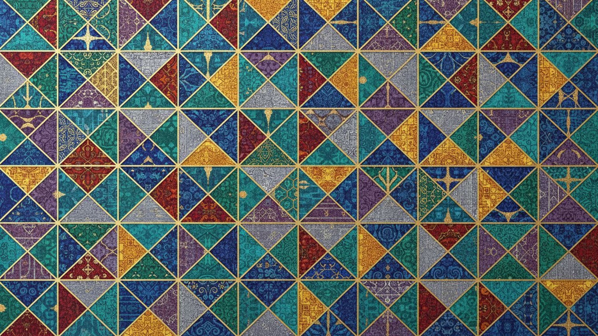 motif de mosaïque carrelée coloré géométrique décoratif fond ecran design audacieux pour murs
