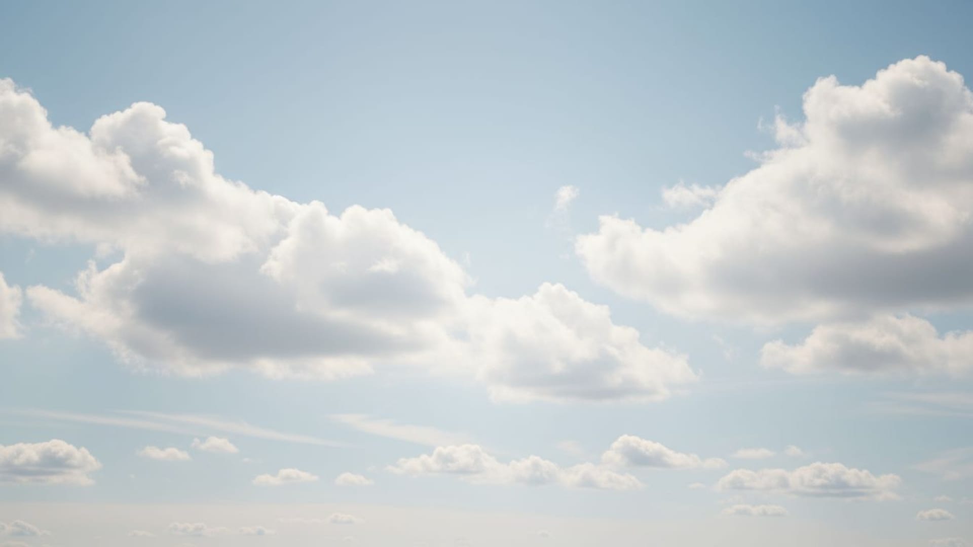 paysage nuageux avec des nuages blancs doux ciel bleu fond d'écran paisible aérien décoration minimaliste
