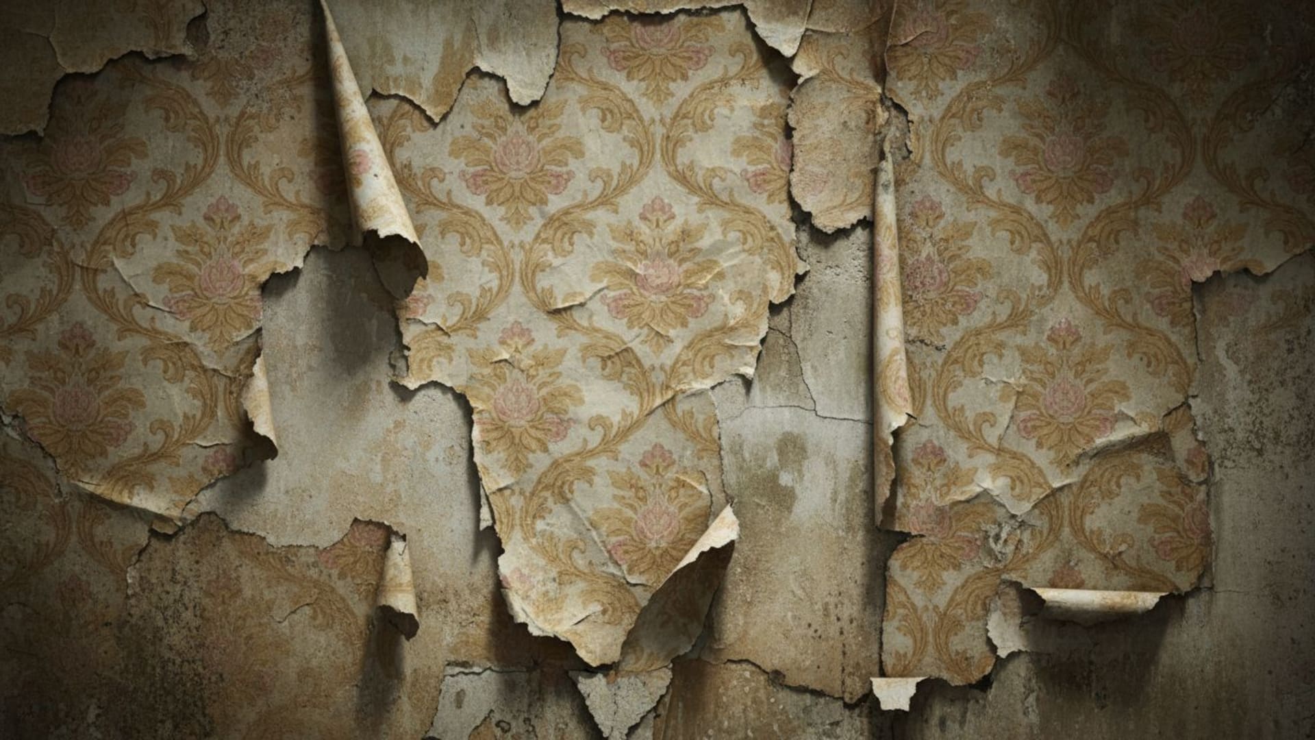 fond ecran texturé vintage, style grunge, papier déchiré, bords usés, vieilli, rétro, ancien, motif de tissu froissé