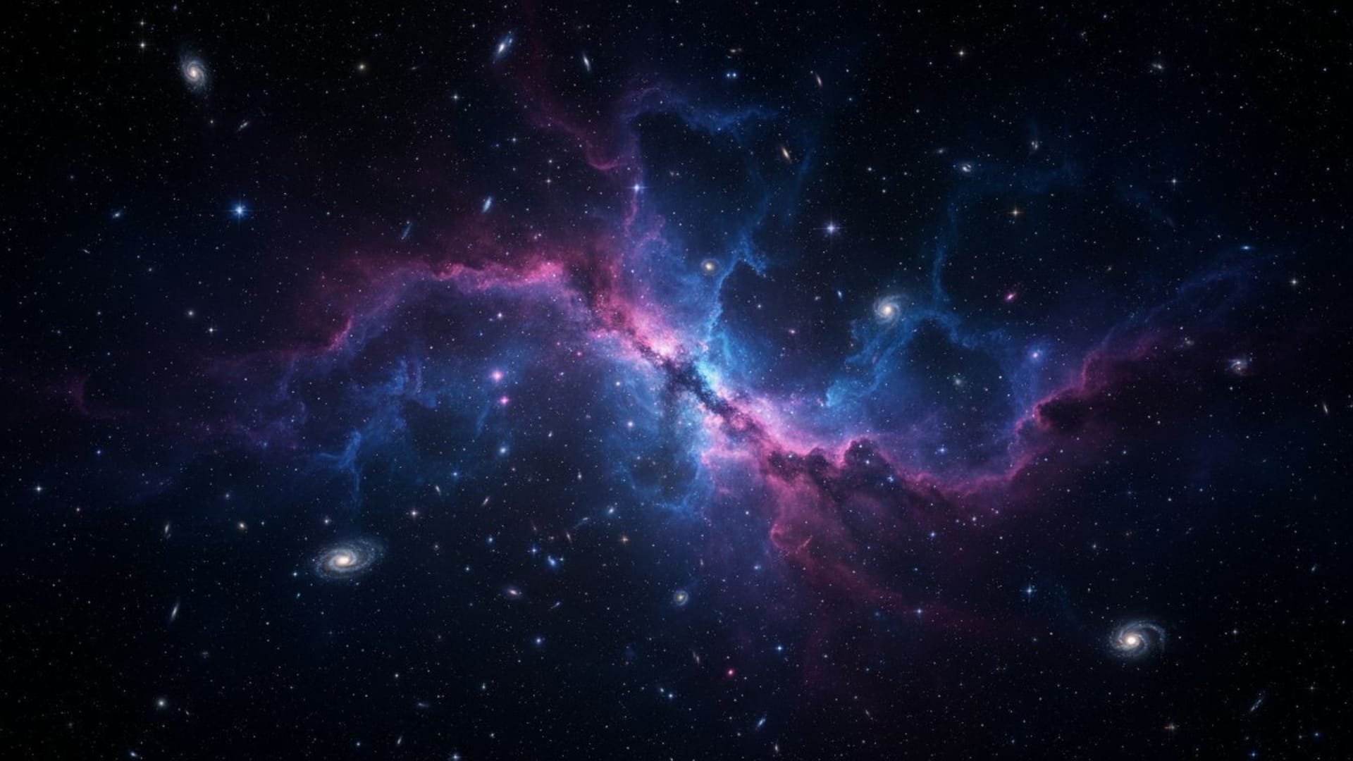 Espace champ étoilé galaxie bleu violet fond ecran cosmique rêveur nébuleuse 4K