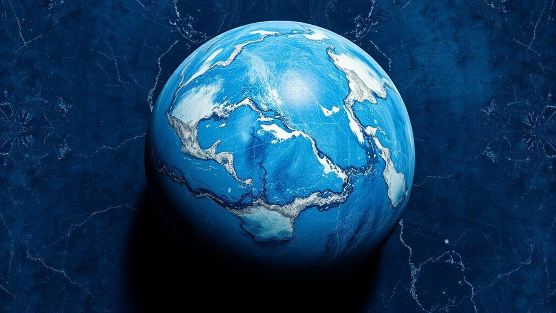 Planète Terre texture marbrée bleue globe motifs terraire fond ecran surface