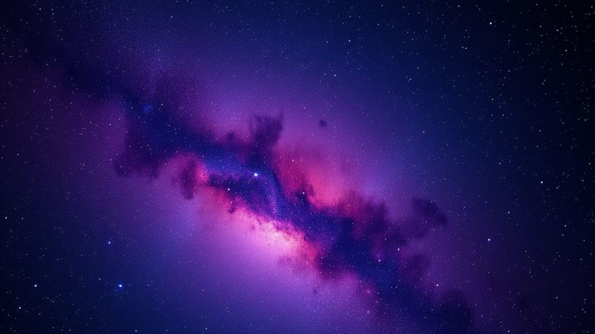 fond d'écran de nébuleuse violette et bleue galactique avec espace et groupe d'étoiles