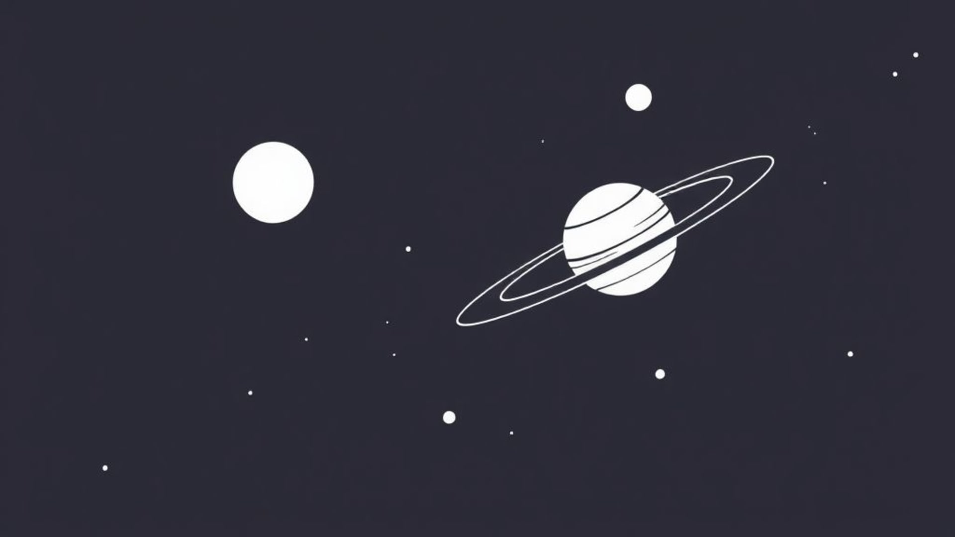 art ligne minimaliste de l'espace planètes orbites décoratives fond ecran design vectoriel