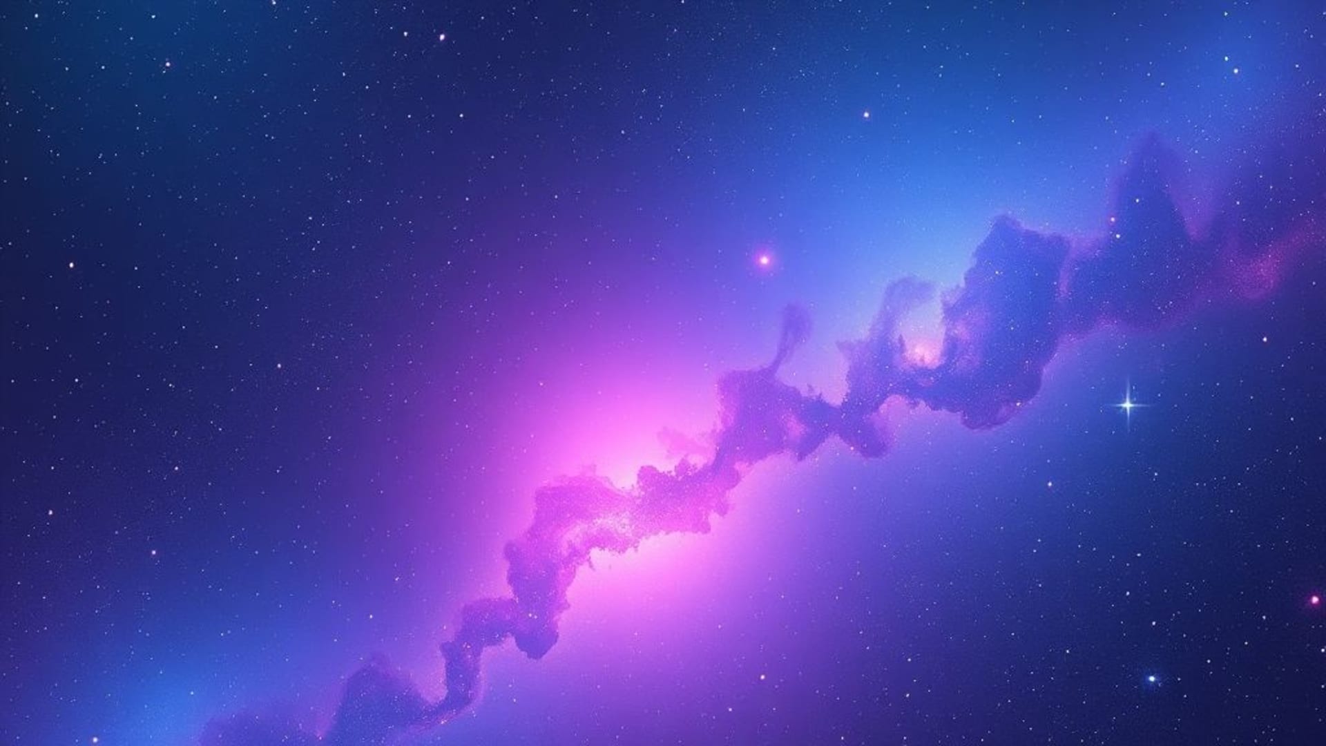 Espace nébuleuse galaxie étoiles couleurs fond d'écran cosmique dégradé abstrait futuriste néon bleu violet rose aurore poussière cosmique