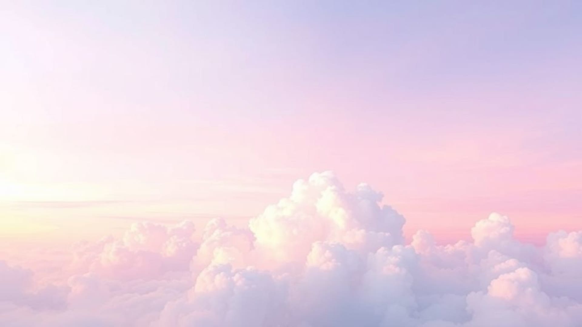 Nuages aquarelle fantaisistes ciel rêveur dégradé pastel fond d'écran doux aérien serein