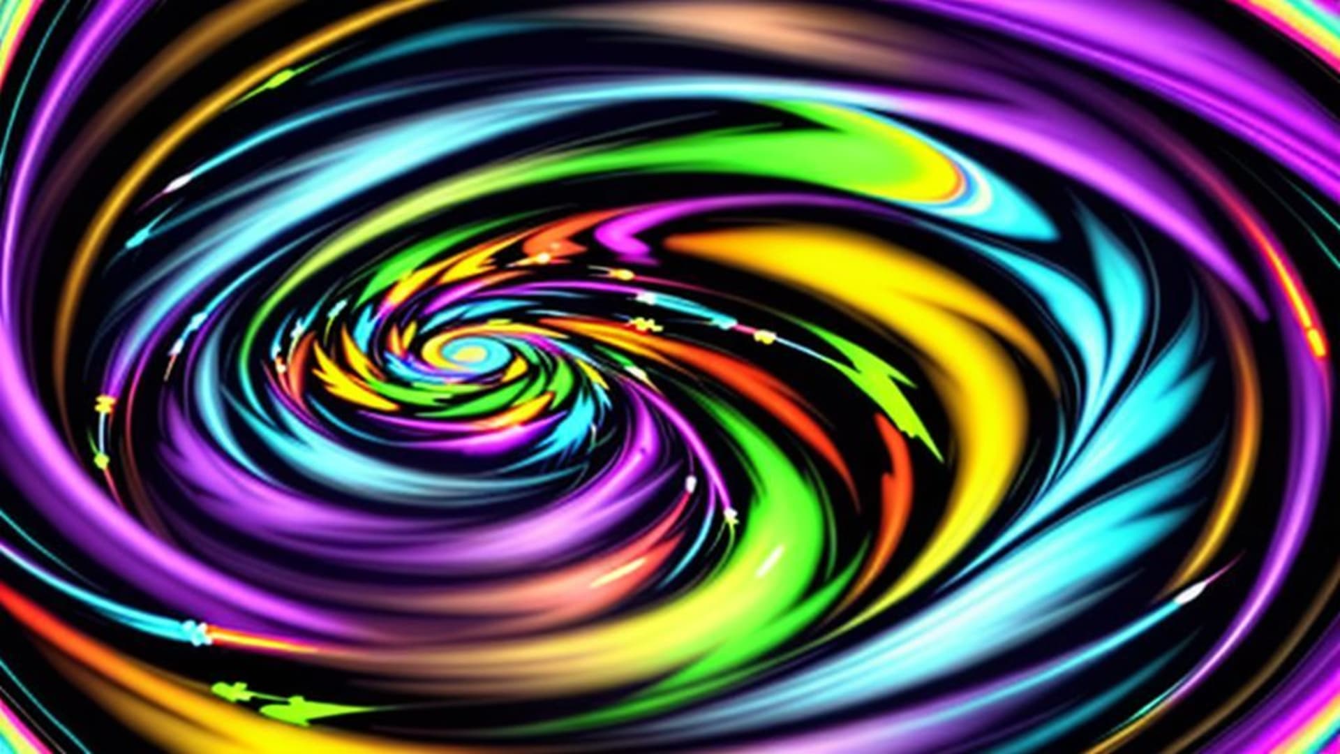 psychédélique, tourbillon, vortex, bonbon, kaléidoscope, vif, audacieux, néon, vague de couleurs, abstrait, fond ecran, dégradé, mouvement, fluide, rêve, technicolor