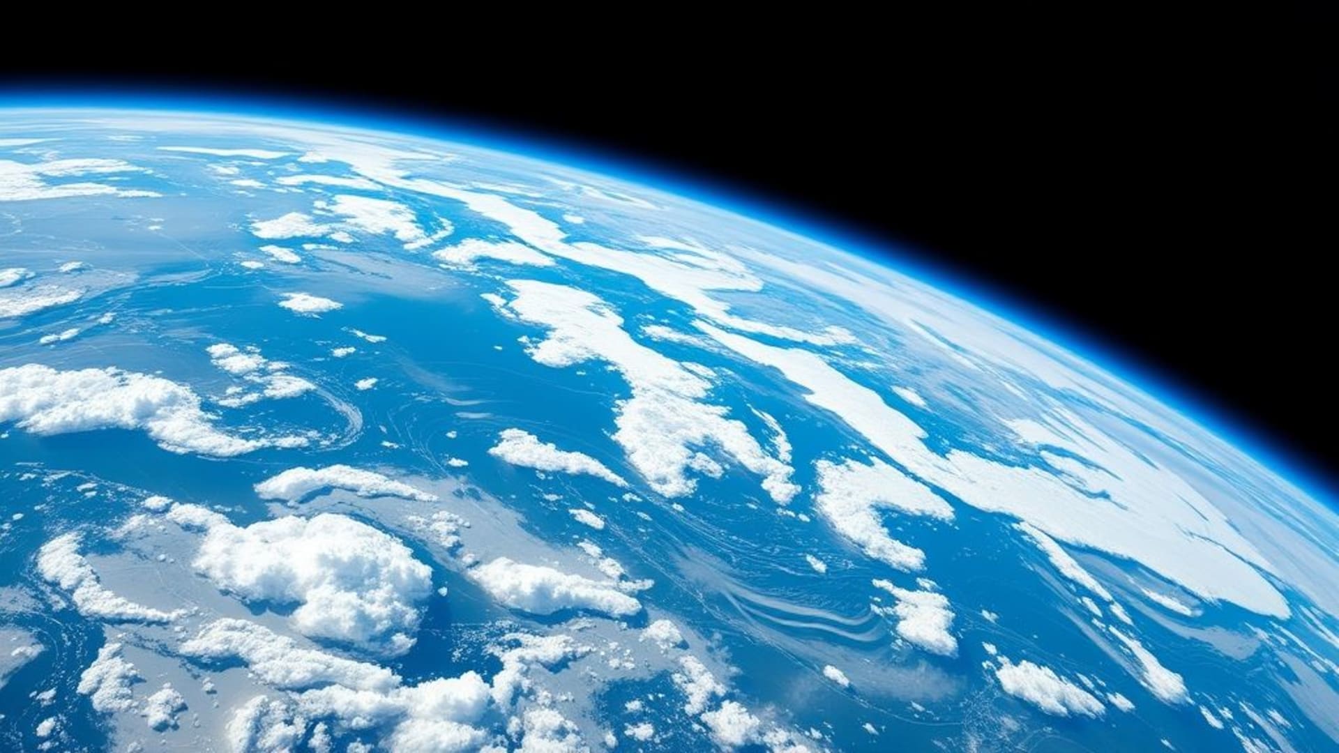 Terre vue de l'espace, bille bleue, continents, nuages, images satellites, palette de couleurs naturelles, fond d'écran mondial, inspiré par la science
