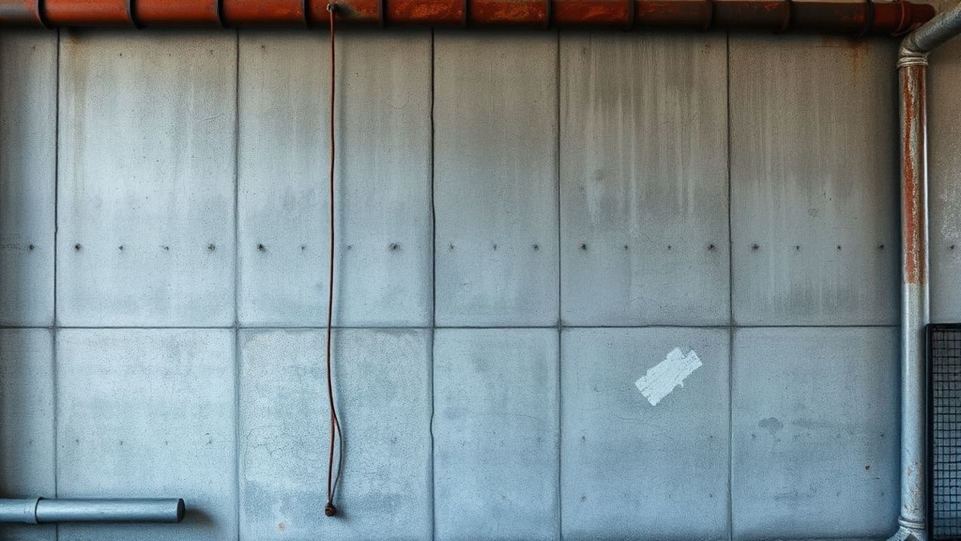 texture industrielle, mur en béton, métal rouillé, délabrement urbain, rugueux, bleu d'architecte, tuyaux chromés, intérieur d'usine, fond ecran à texture