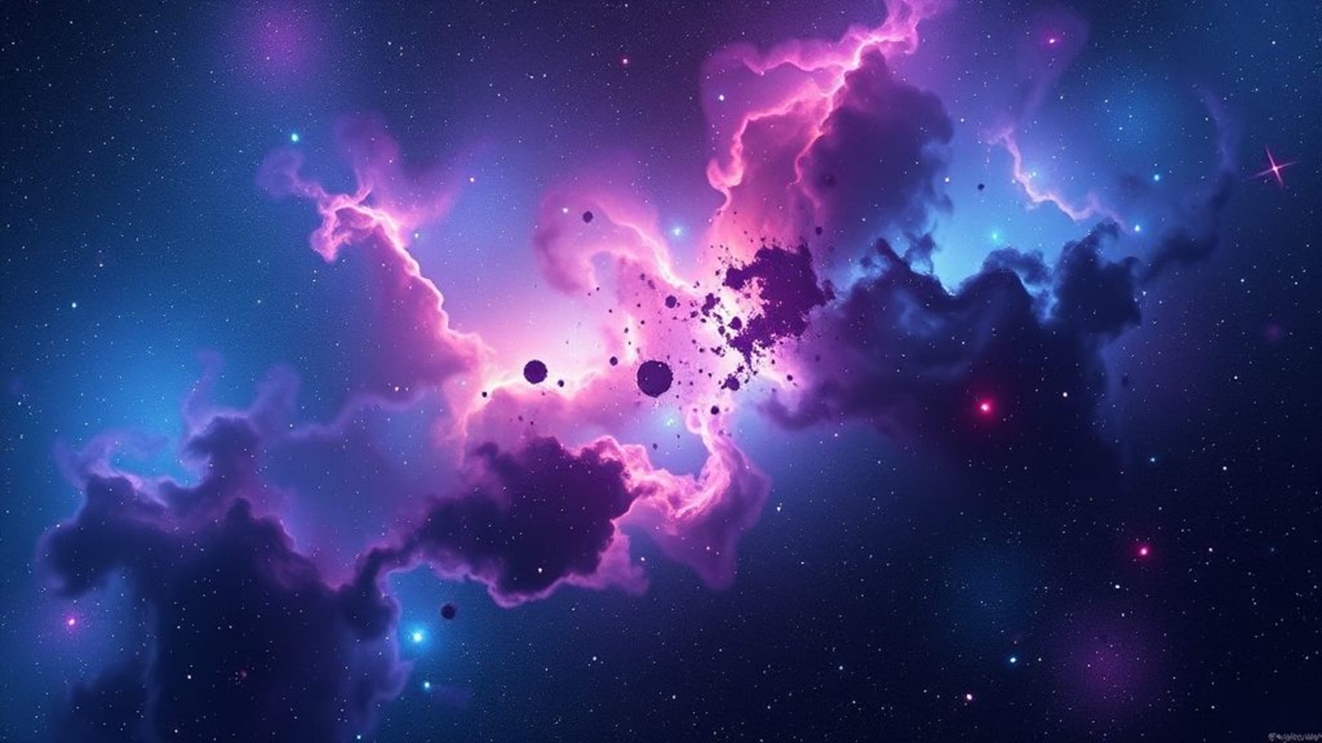 nébuleuse galactique espace étoiles fond d'écran cosmos science-fiction rêve artistique
