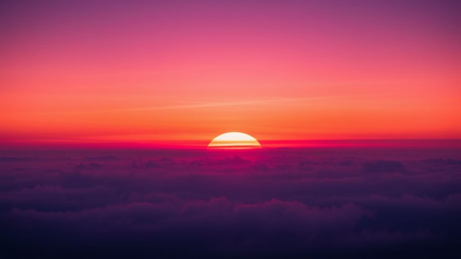 dégradé de coucher de soleil violet rose orange nuage fond ecran nature abstrait vif coloré moderne minimal