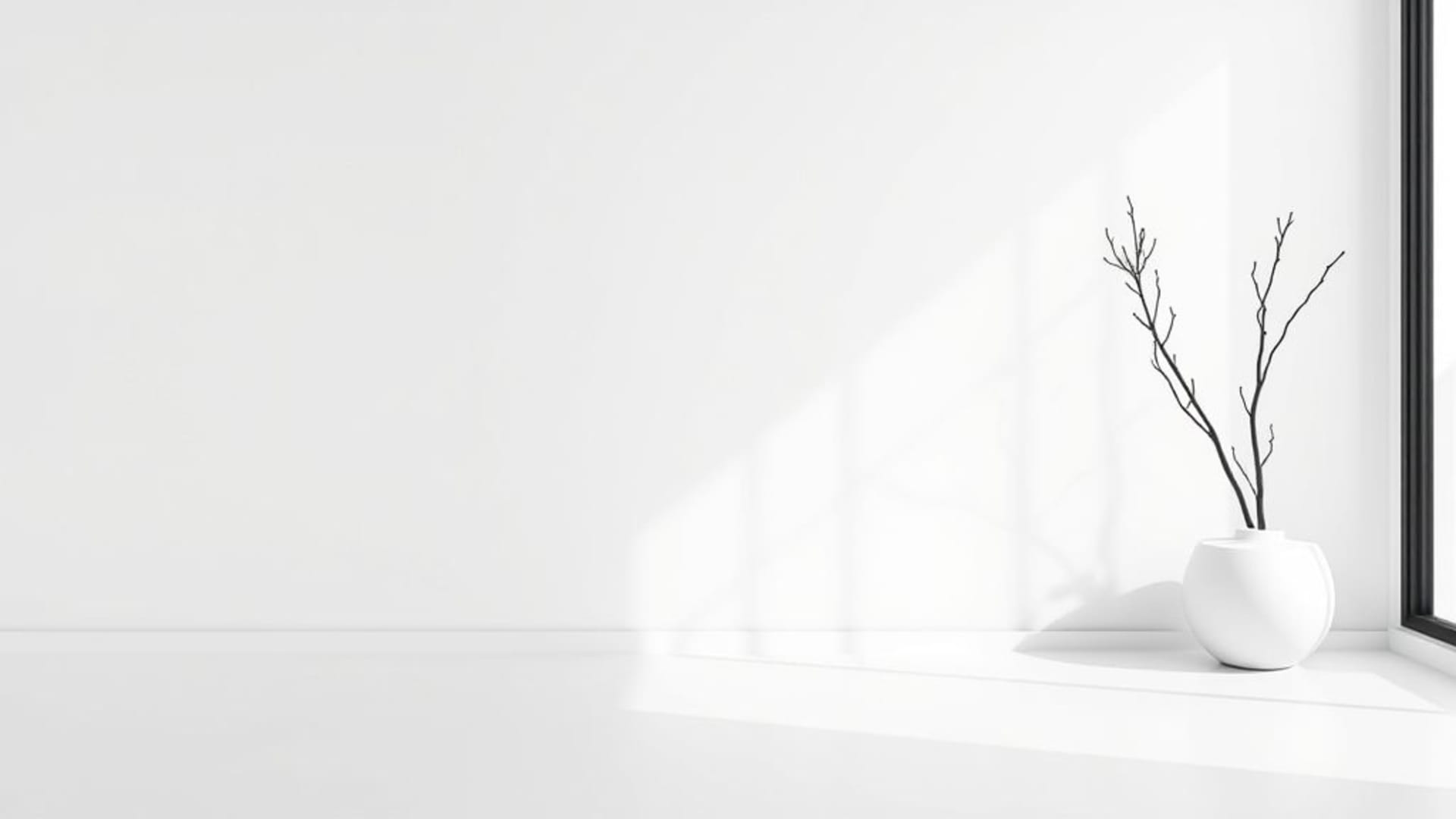 fond ecran minimaliste noir et blanc formes simples espace négatif ambiance calme