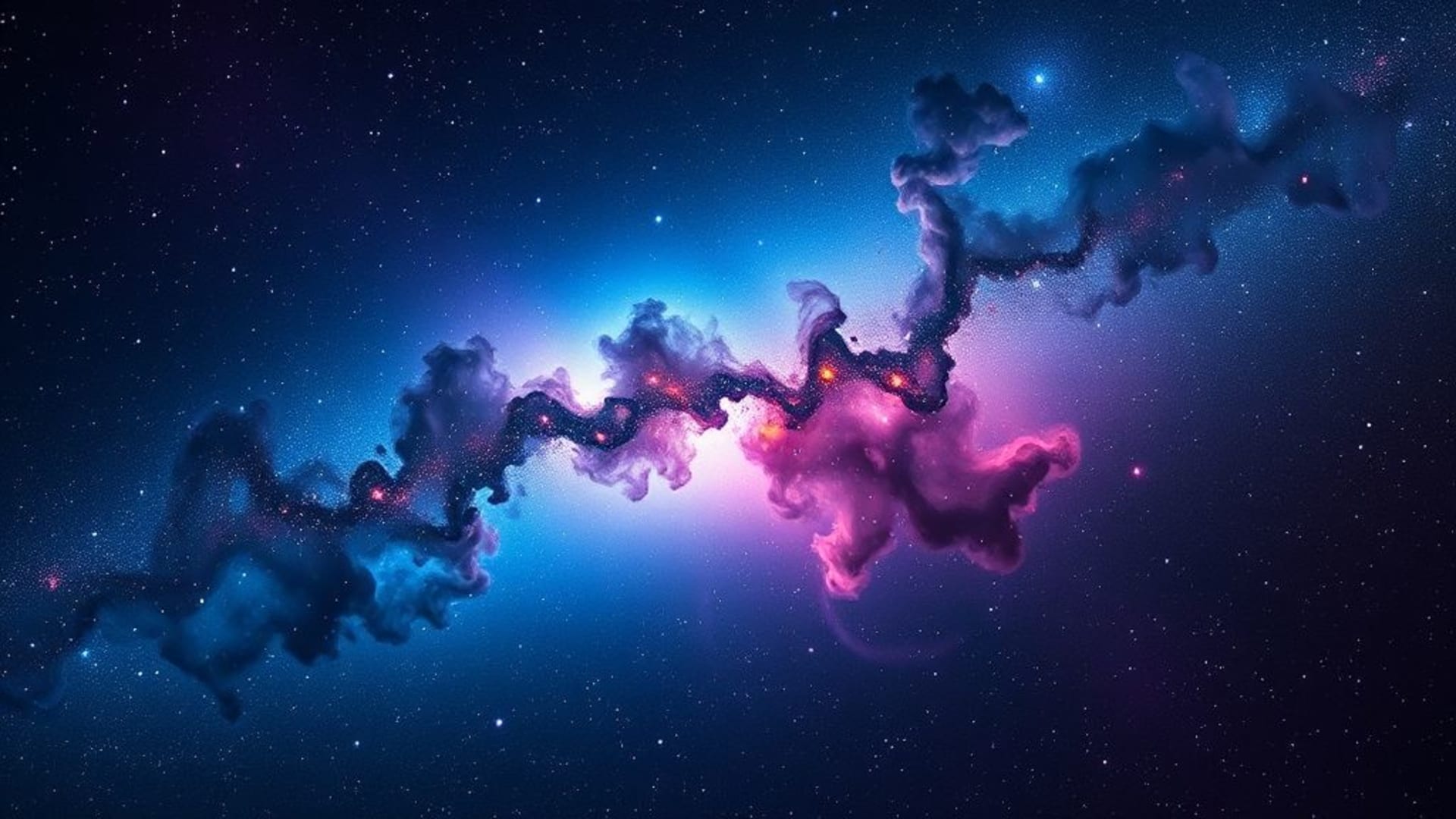 Espace nébuleuse galaxie étoiles colorées fond ecran cosmique exploration de l'espace profond flot onirique