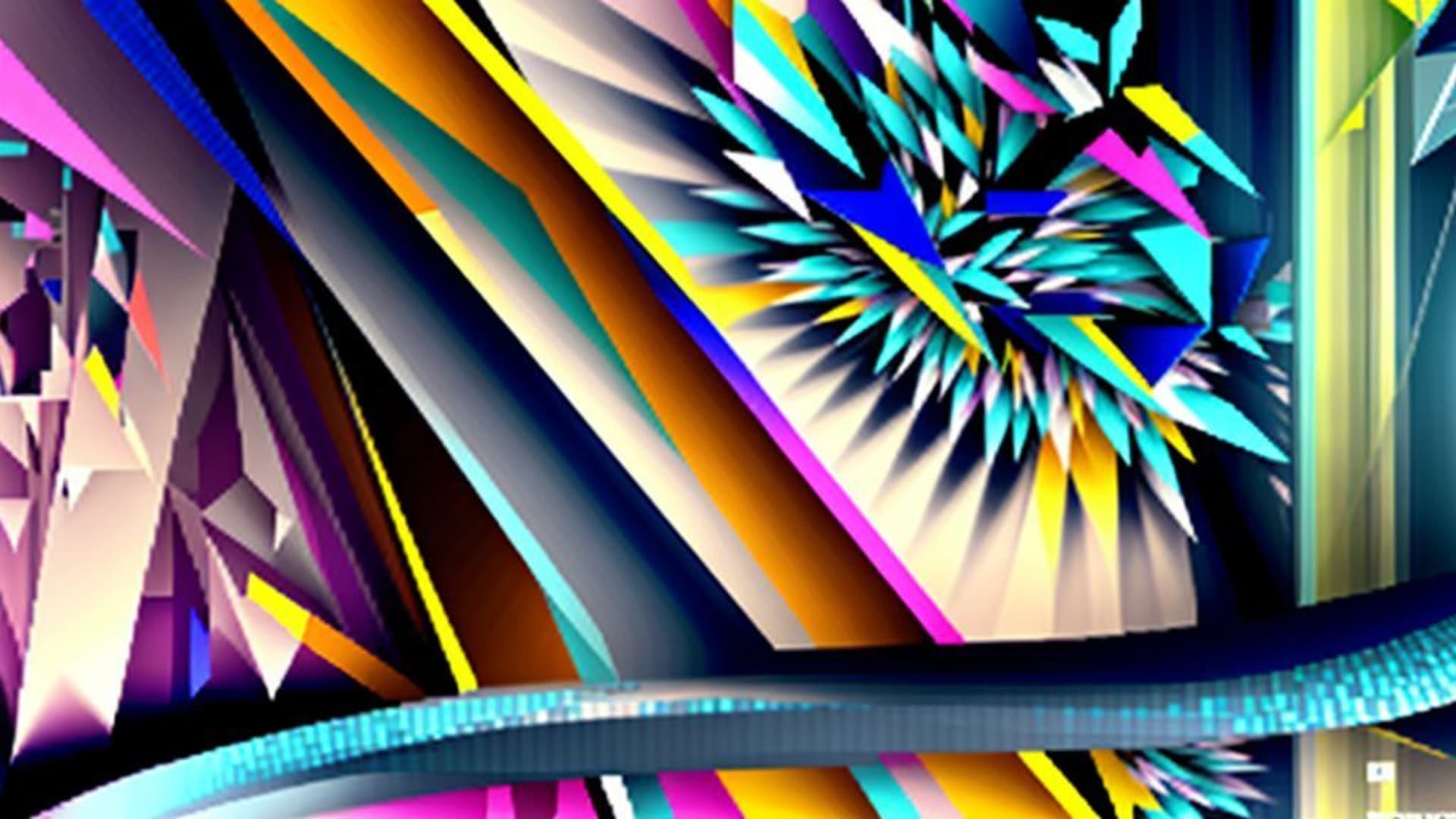 fond ecran à dégradé géométrique courbes douces blocs de couleurs fond abstrait moderne